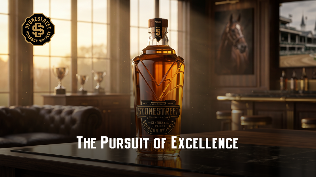Stonestreet Bourbon Founder’s Edition bottle on display